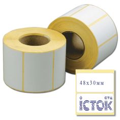 Термоэтикетка полуглянец 48x30 мм Исток
