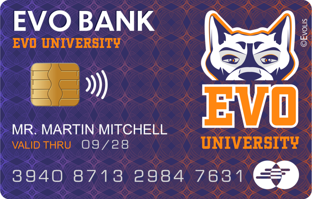 Студентська банківська картка з чіпом на принтері Evolis Agilia
